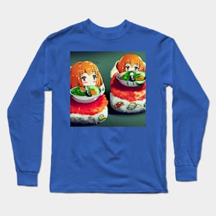 Kawaii Anime Sushi Long Sleeve T-Shirt